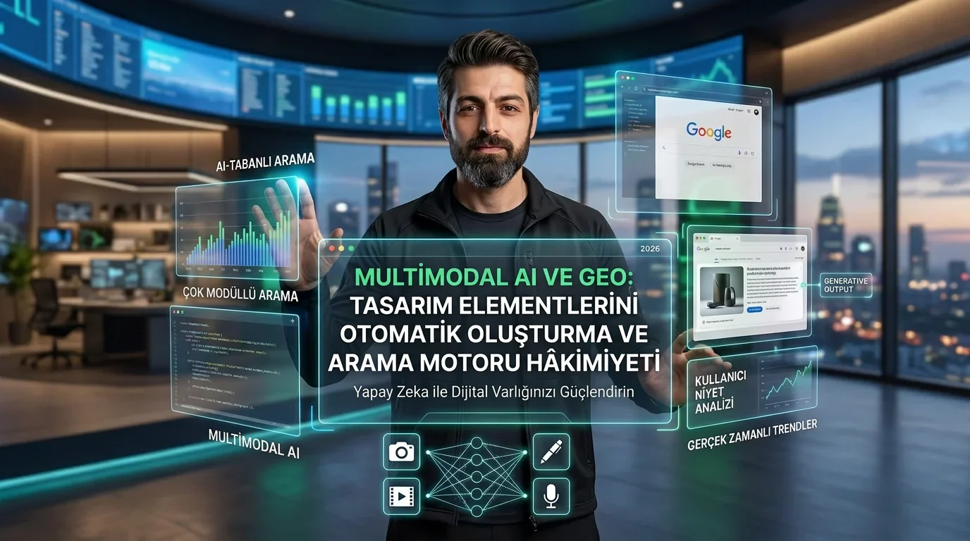 Multimodal AI ve Generative Engine Optimization (GEO): Tasarım Elementlerini Otomatik Oluşturma ve Arama Motoru Hakimiyeti